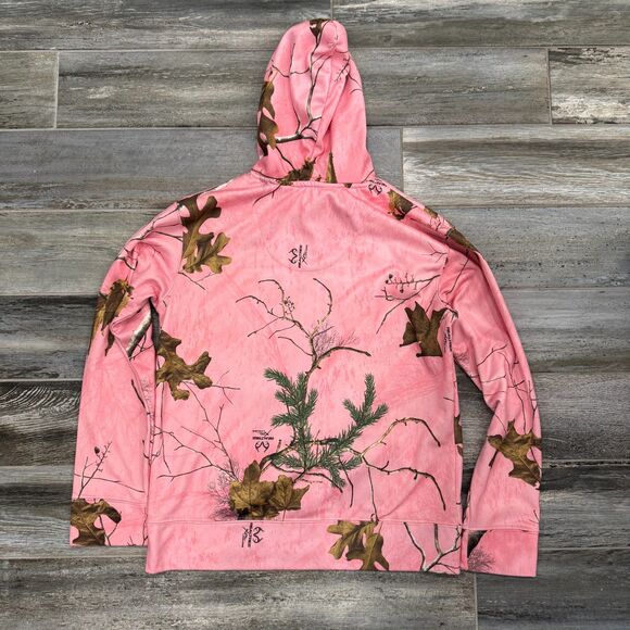 Realtree Girls 8-10 Pink Camo Hunting Warm Sweatshirt Soft Hoodie Front Pocket - Picture 5 of 7